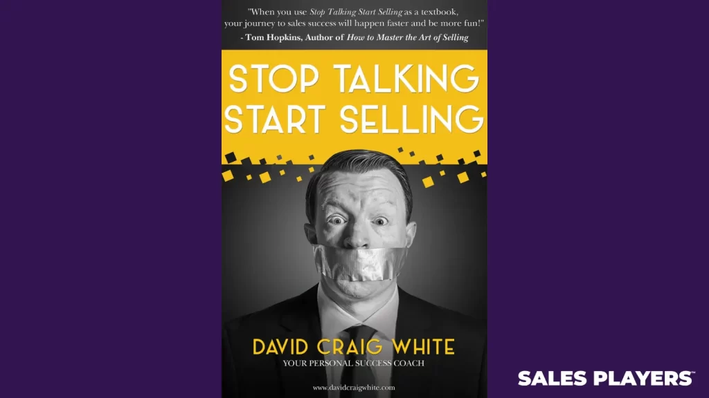 Picture of best sales book, stop talking start selling